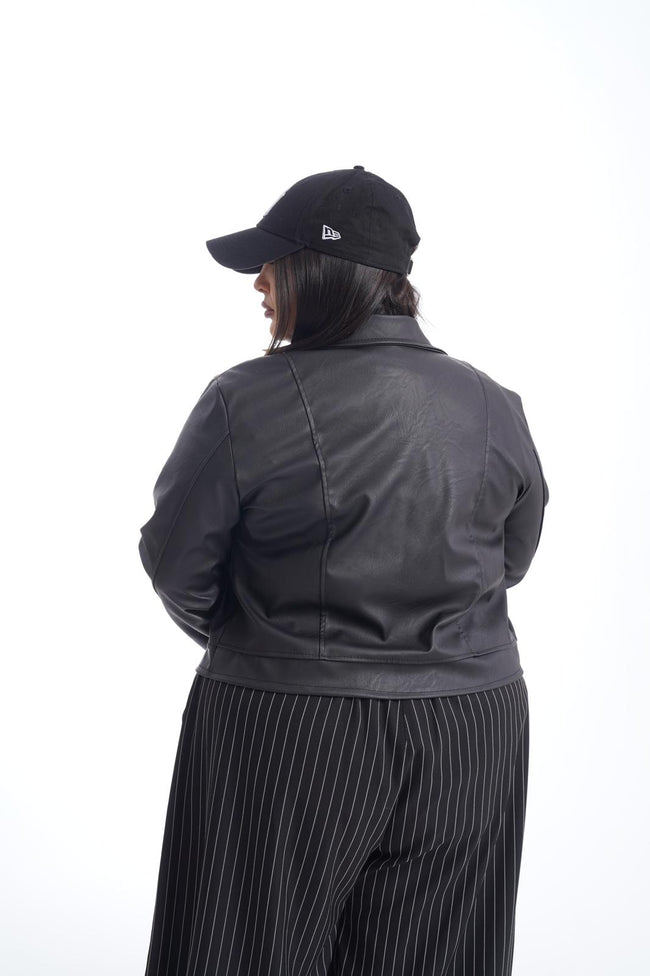 Chiodo In Ecopelle Basic Nero