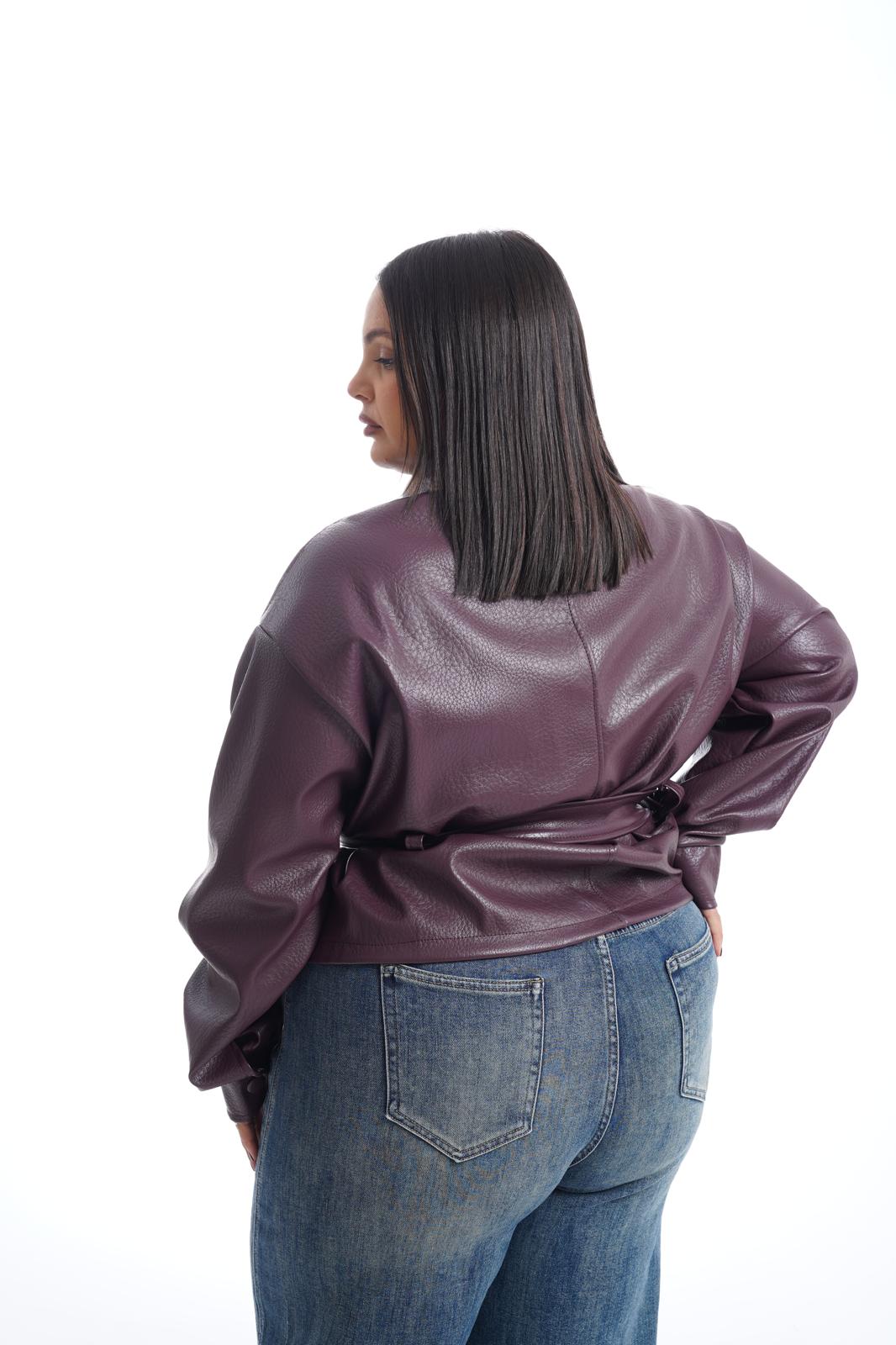 Camicia Pelle Silhouette Bordeaux