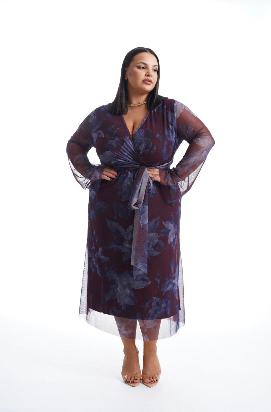 Dress Flower Bordeaux