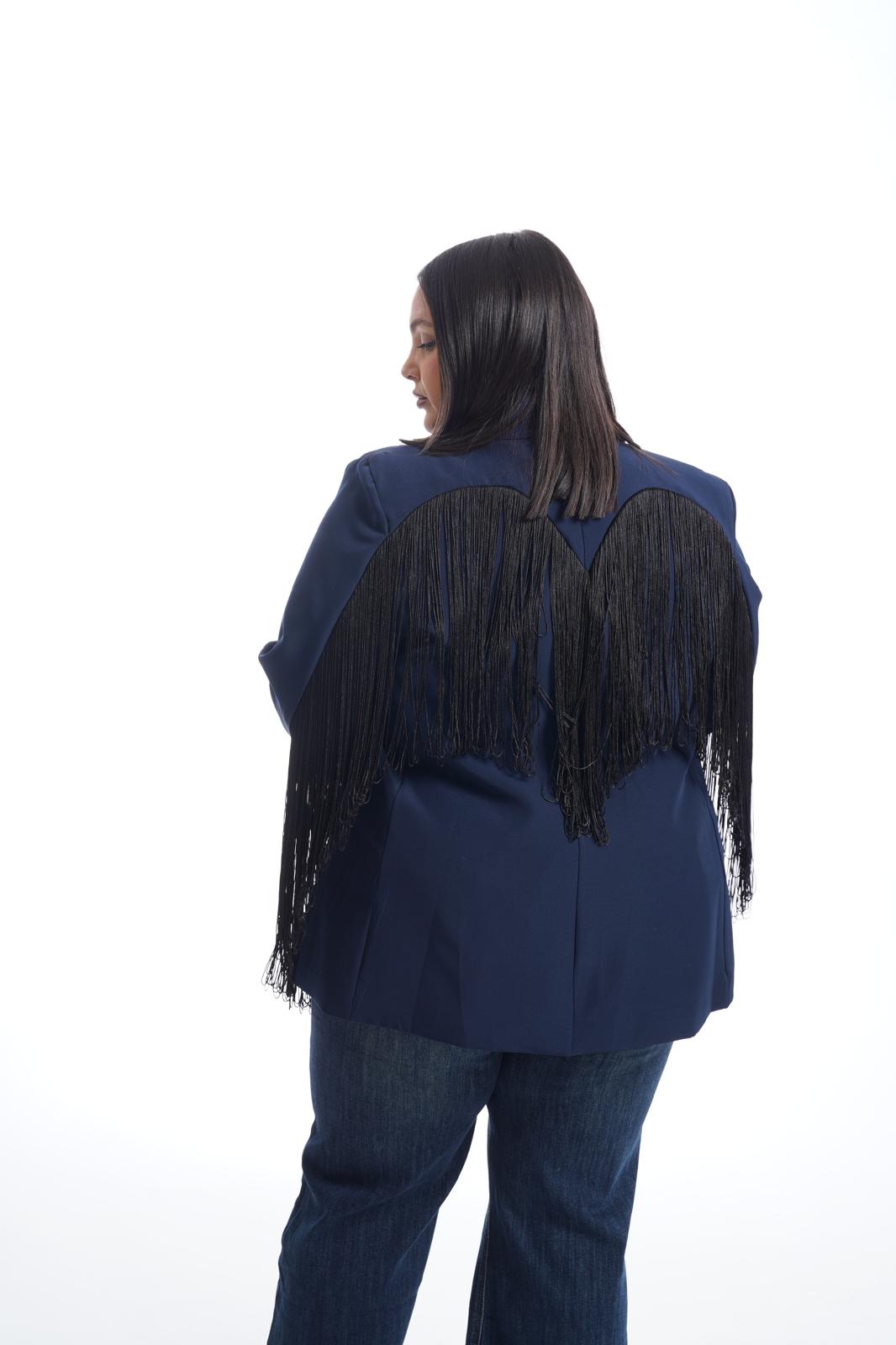 Giacca Frange Blu