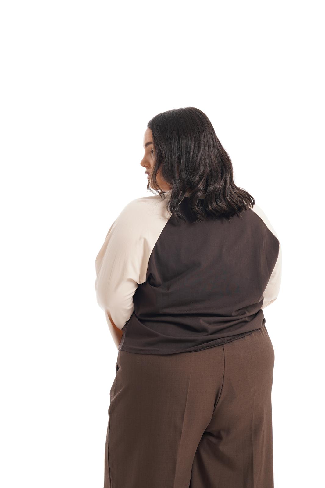 Maglia B-Color Panna\Marrone