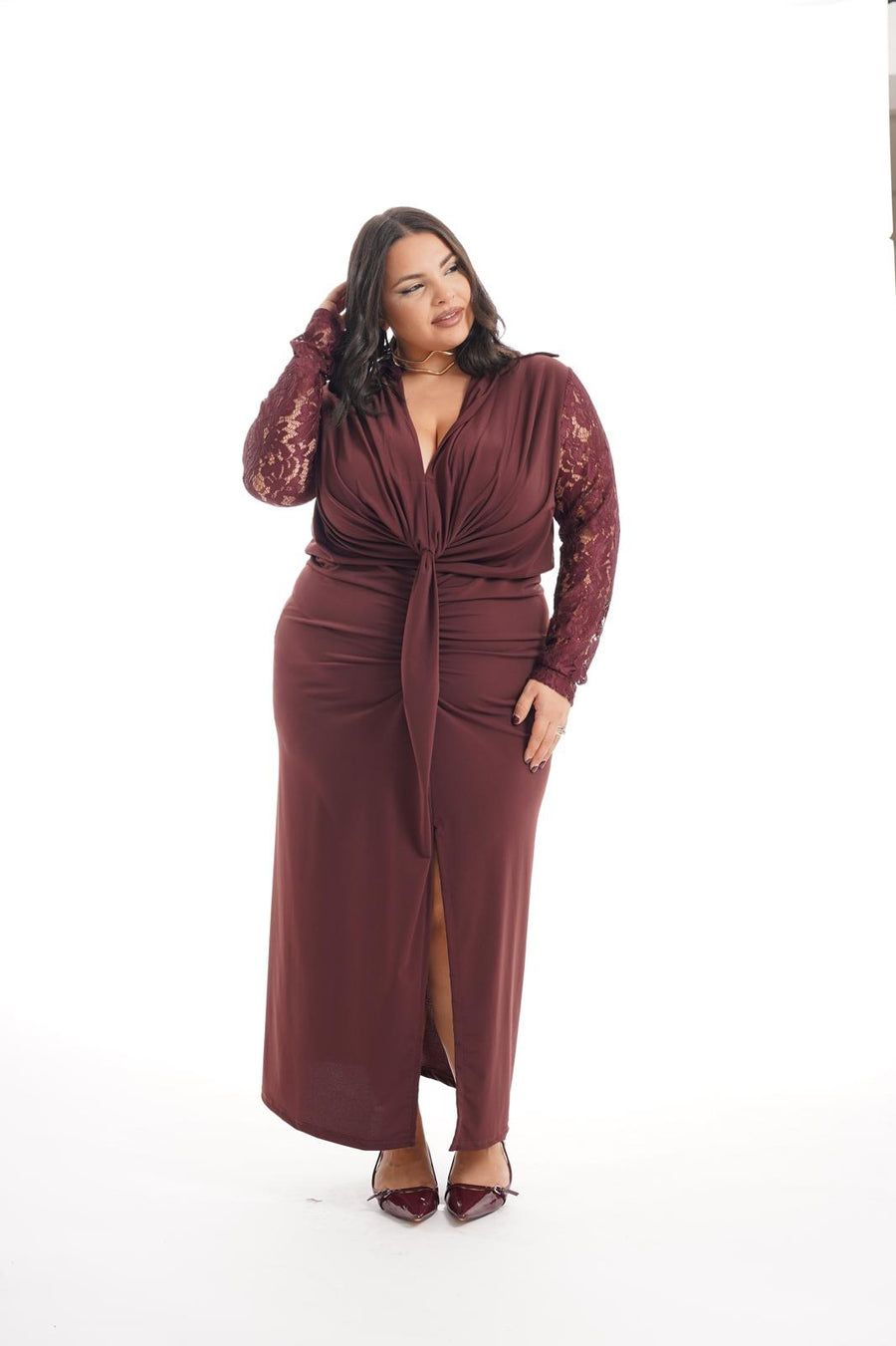 Dress Longuette Princess Bordeaux
