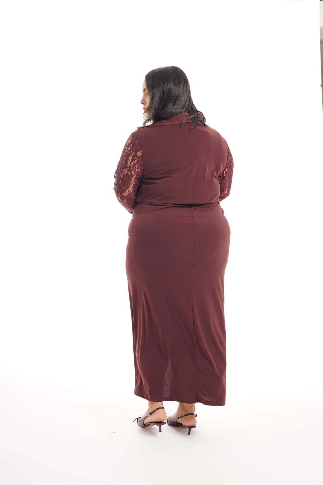 Dress Longuette Princess Bordeaux