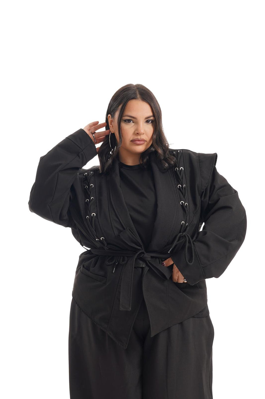 Trench Crop Treccia Nero