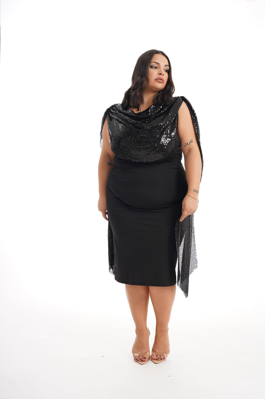 Dress Party Paillettes Nero