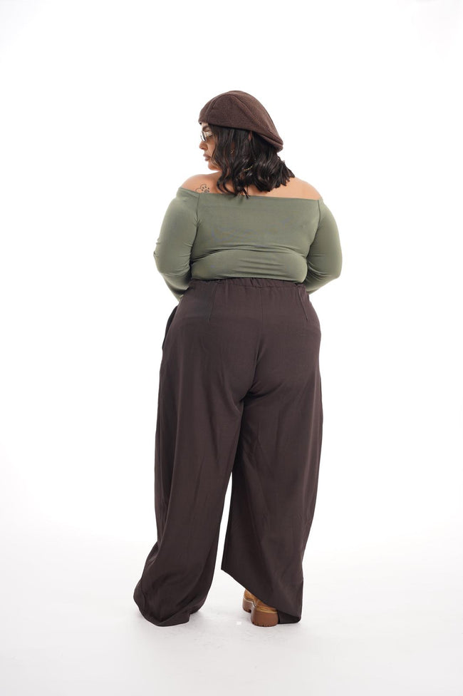 Pantalone Victoria Marrone