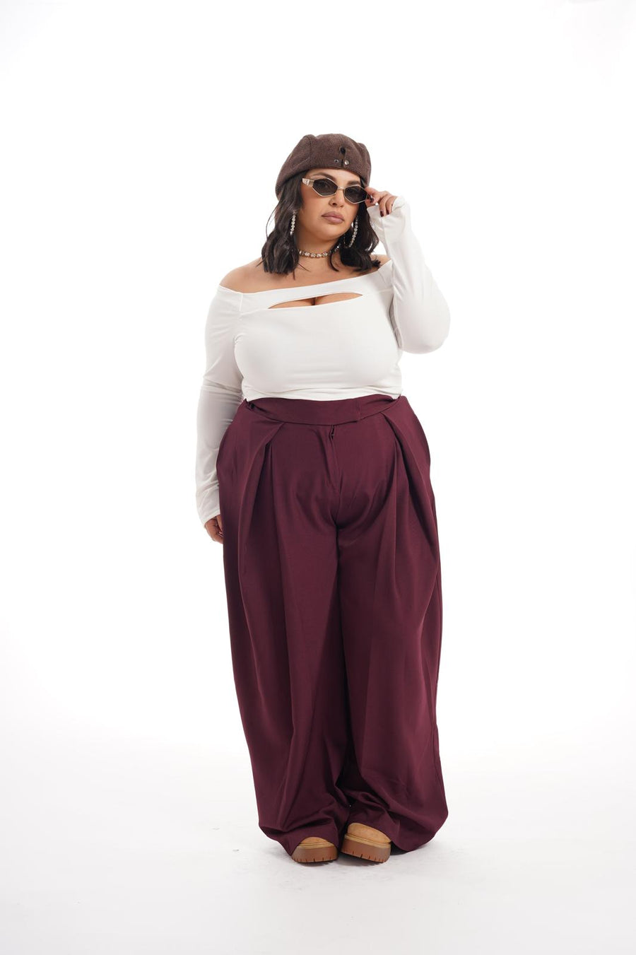 Pantalone Victoria Bordeaux