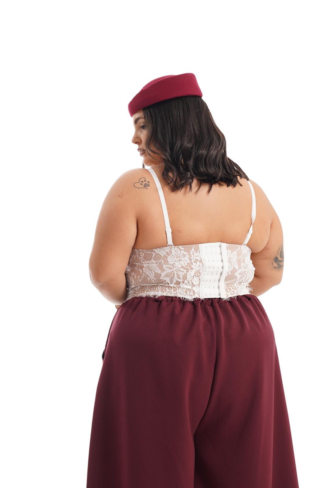 Corsetto Merletto Bianco