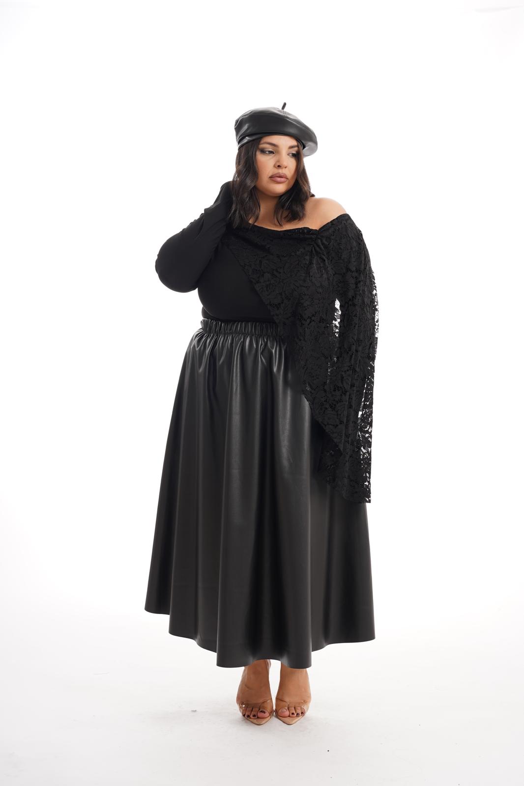 Gonna Ecopelle Nero