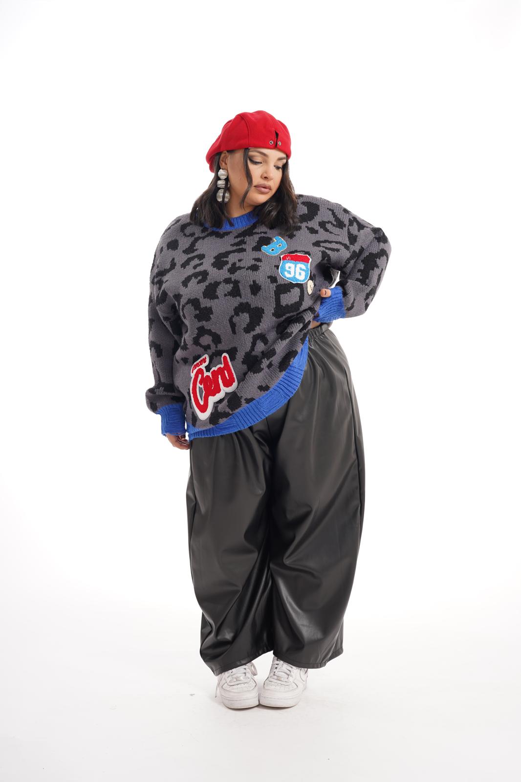 Pantalone In Ecopelle Balloon Nero