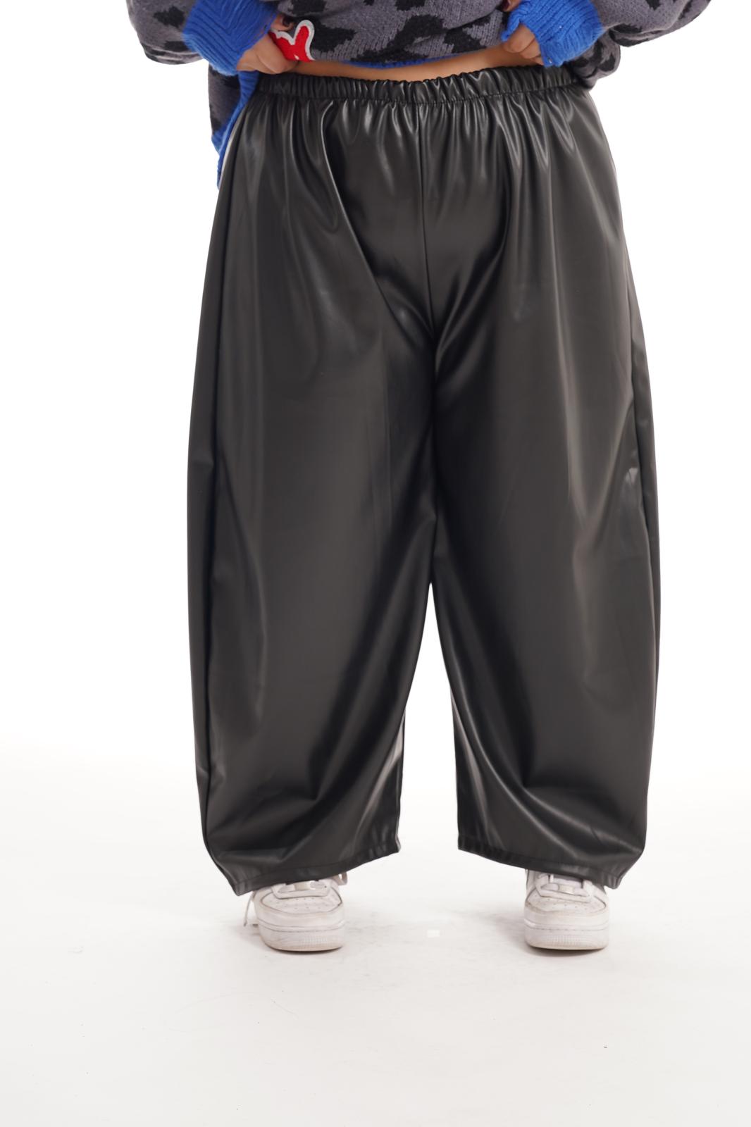 Pantalone In Ecopelle Balloon Nero