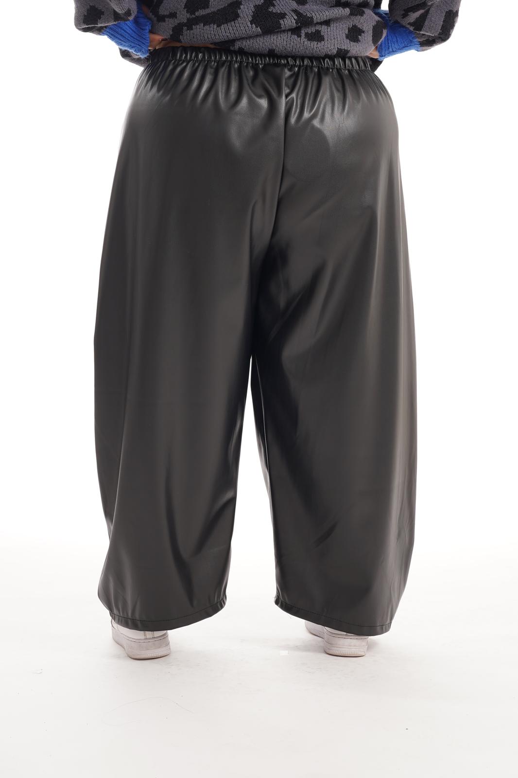 Pantalone In Ecopelle Balloon Nero