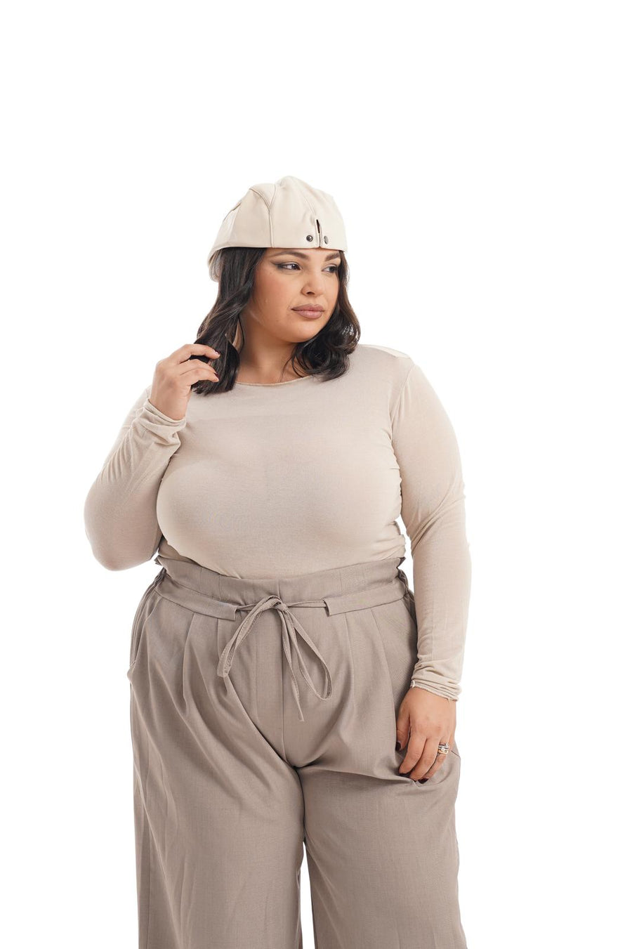 Maglia In Cashmere Beige