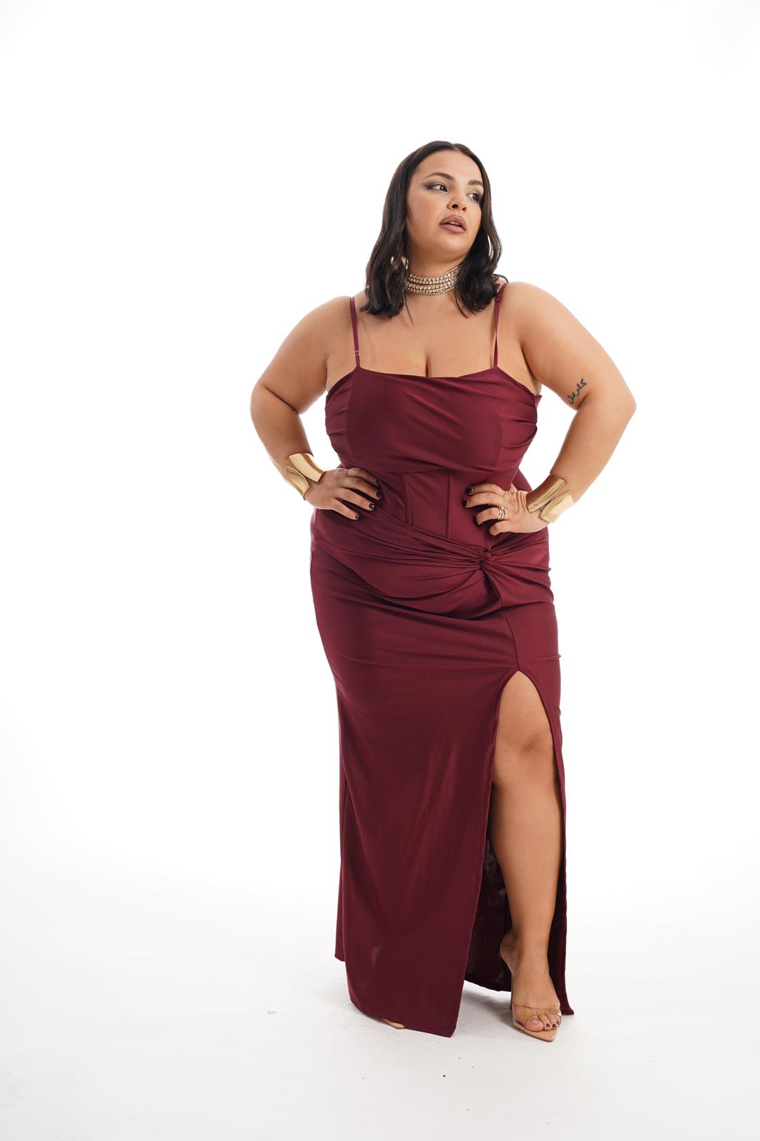 Dress Naomi Bordeaux