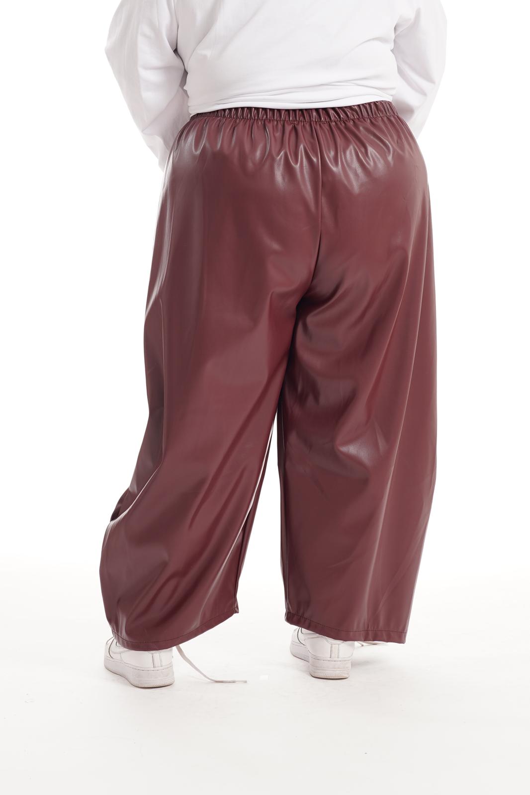 Pantalone In Ecopelle Balloon Bordeaux