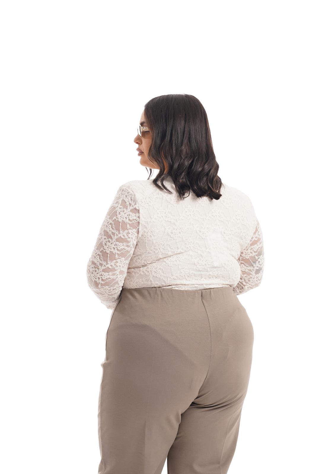 Body Pizzo e Velluto Bianco