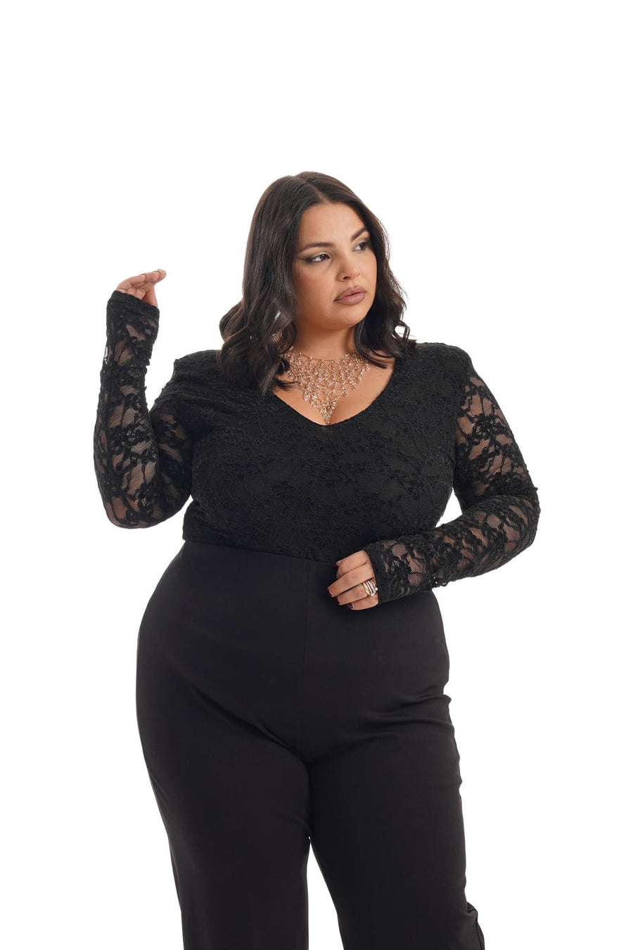Body Pizzo e Velluto Nero