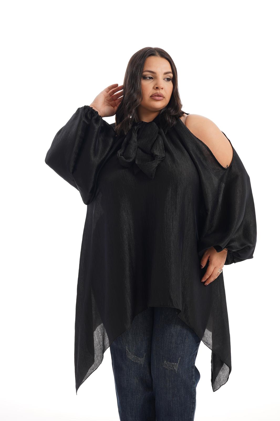 Blusa Acetata Nera