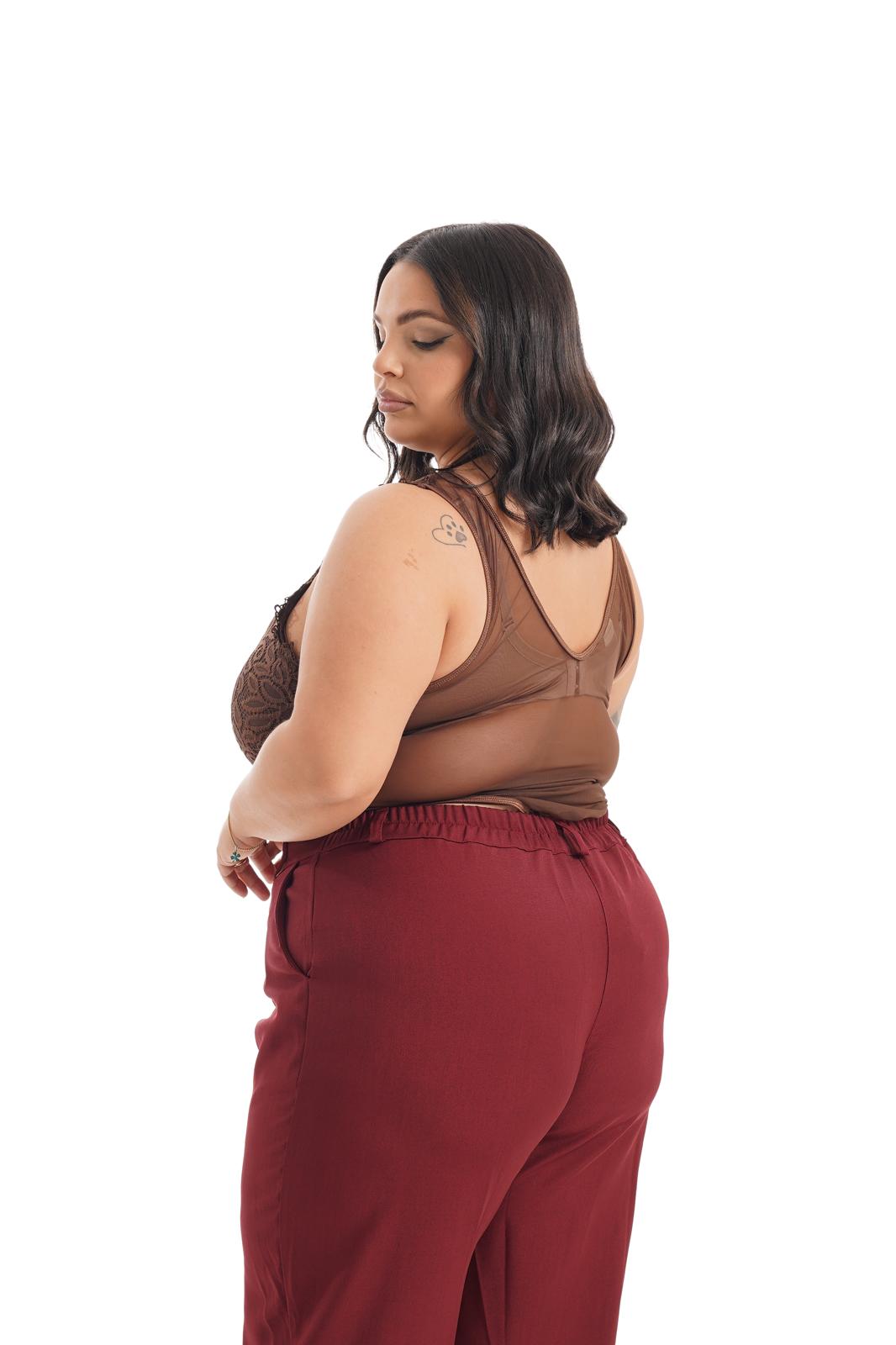 Body Semitrasparente Ady Marrone