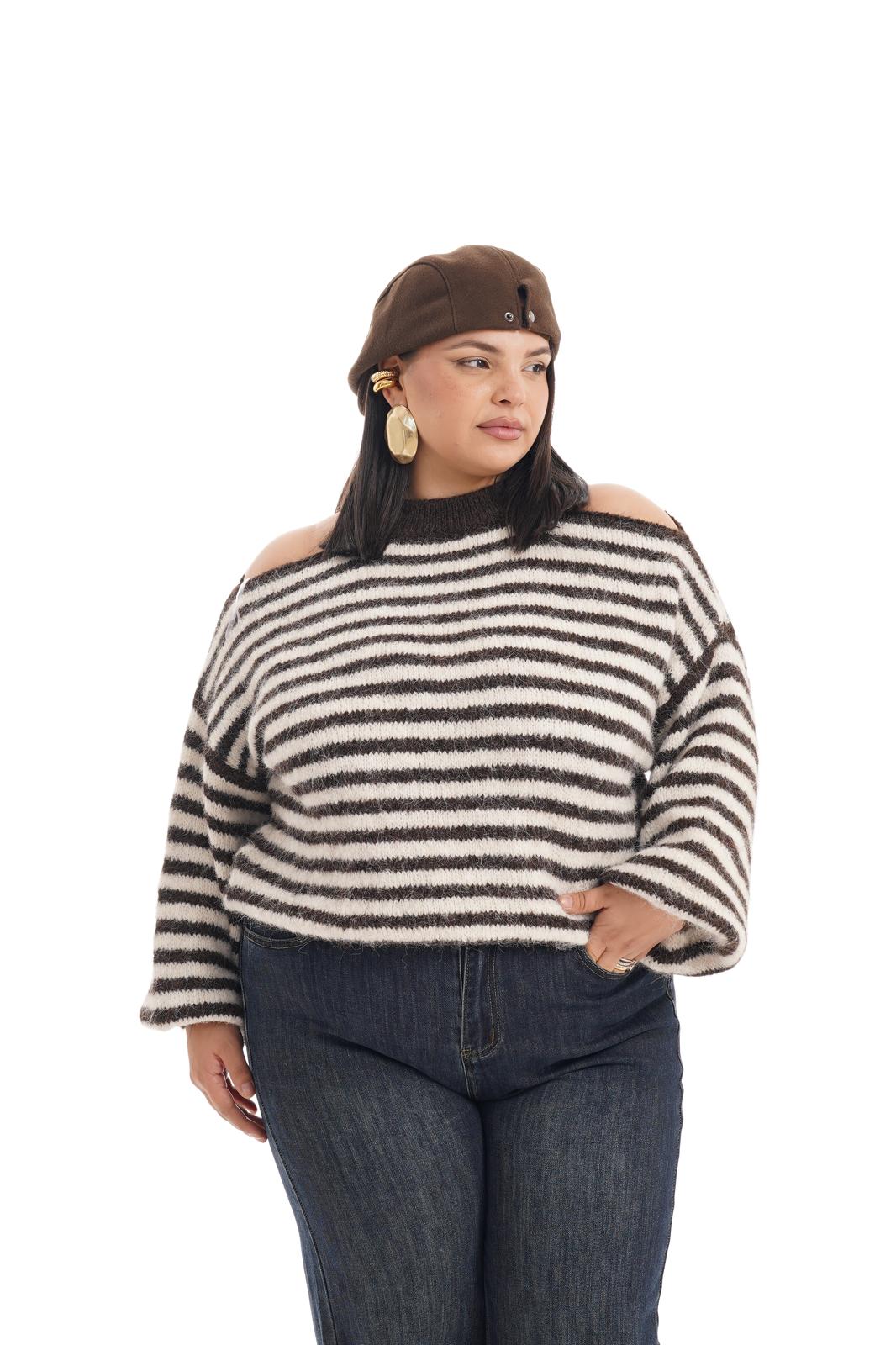 Pull A Righe Meryssa Marrone