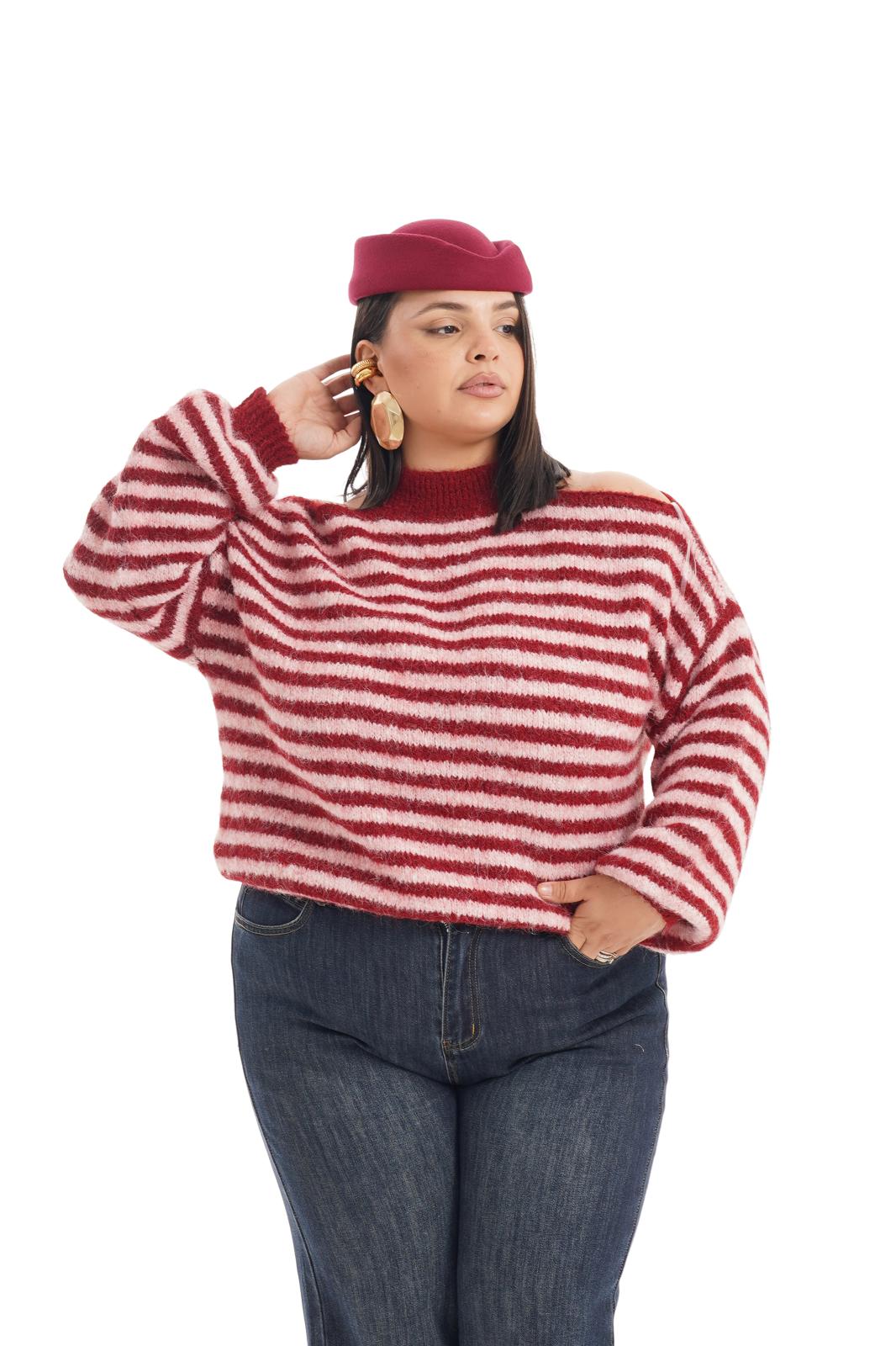 Pull A Righe Meryssa Bordeaux