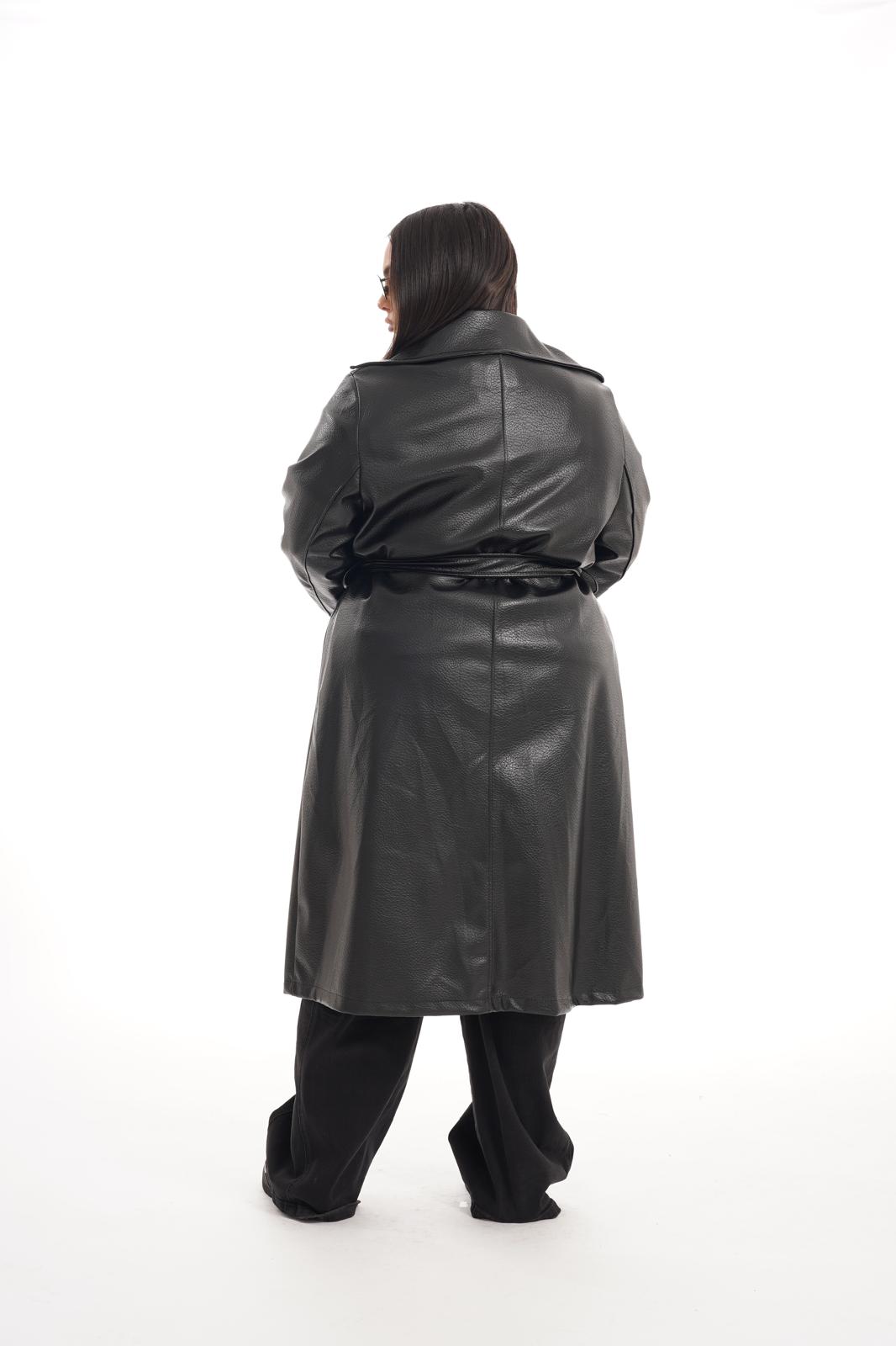 Trench Lungo Ecopelle Nero