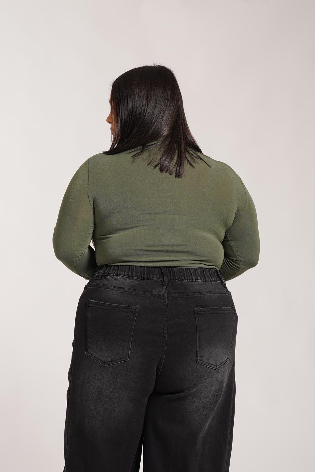 Maglia In Cashmere Collo Alto Verde