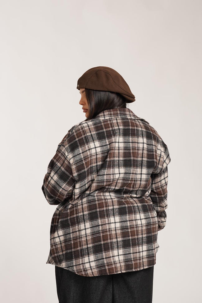 Camicia a Quadri Marrone