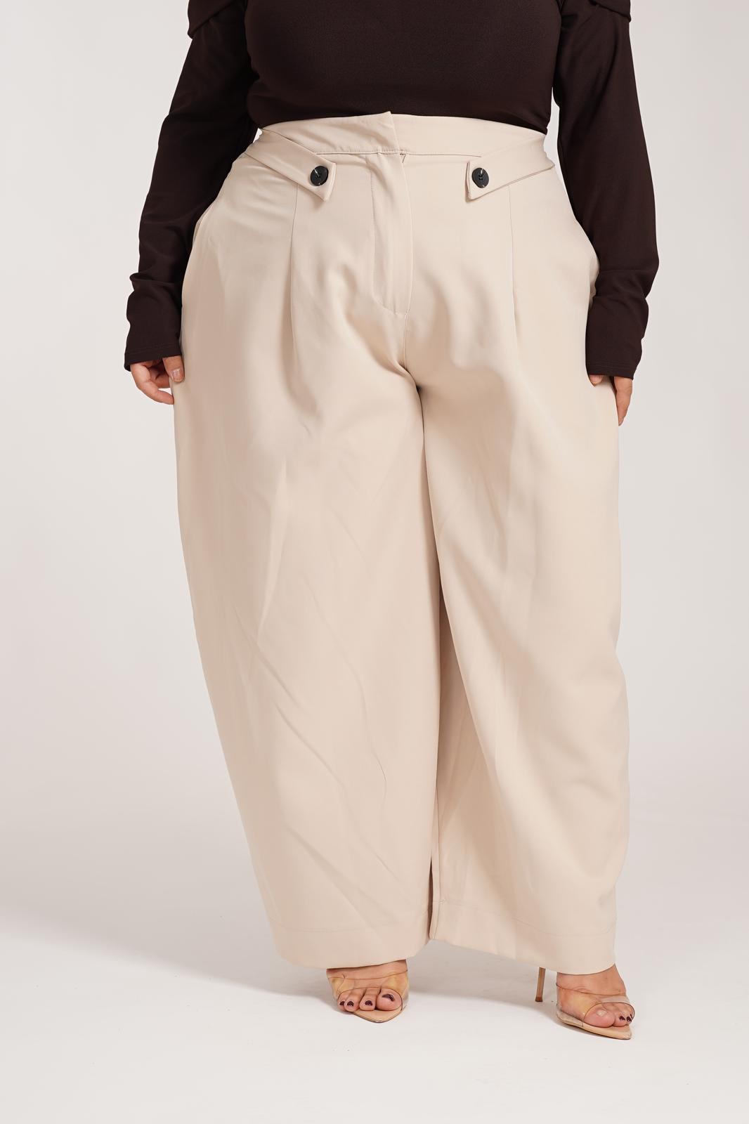 Pantalone Bottoncino Panna