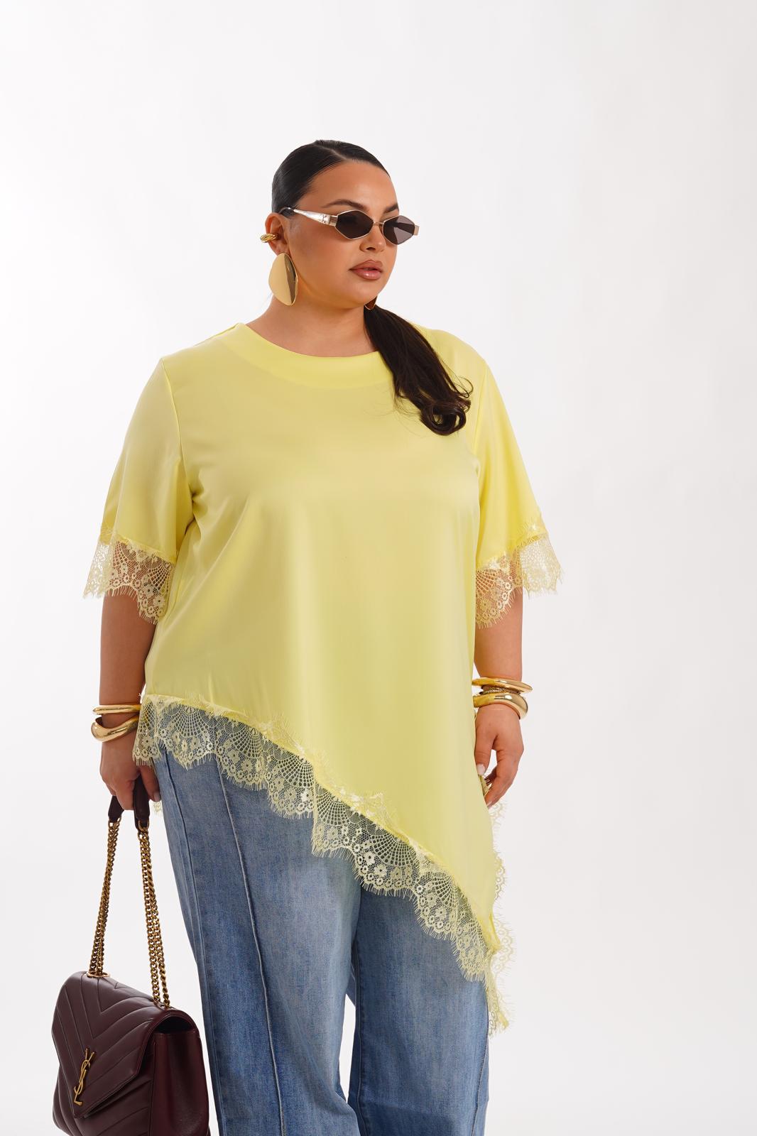 Maglia Asimmetrica Glow Gialla