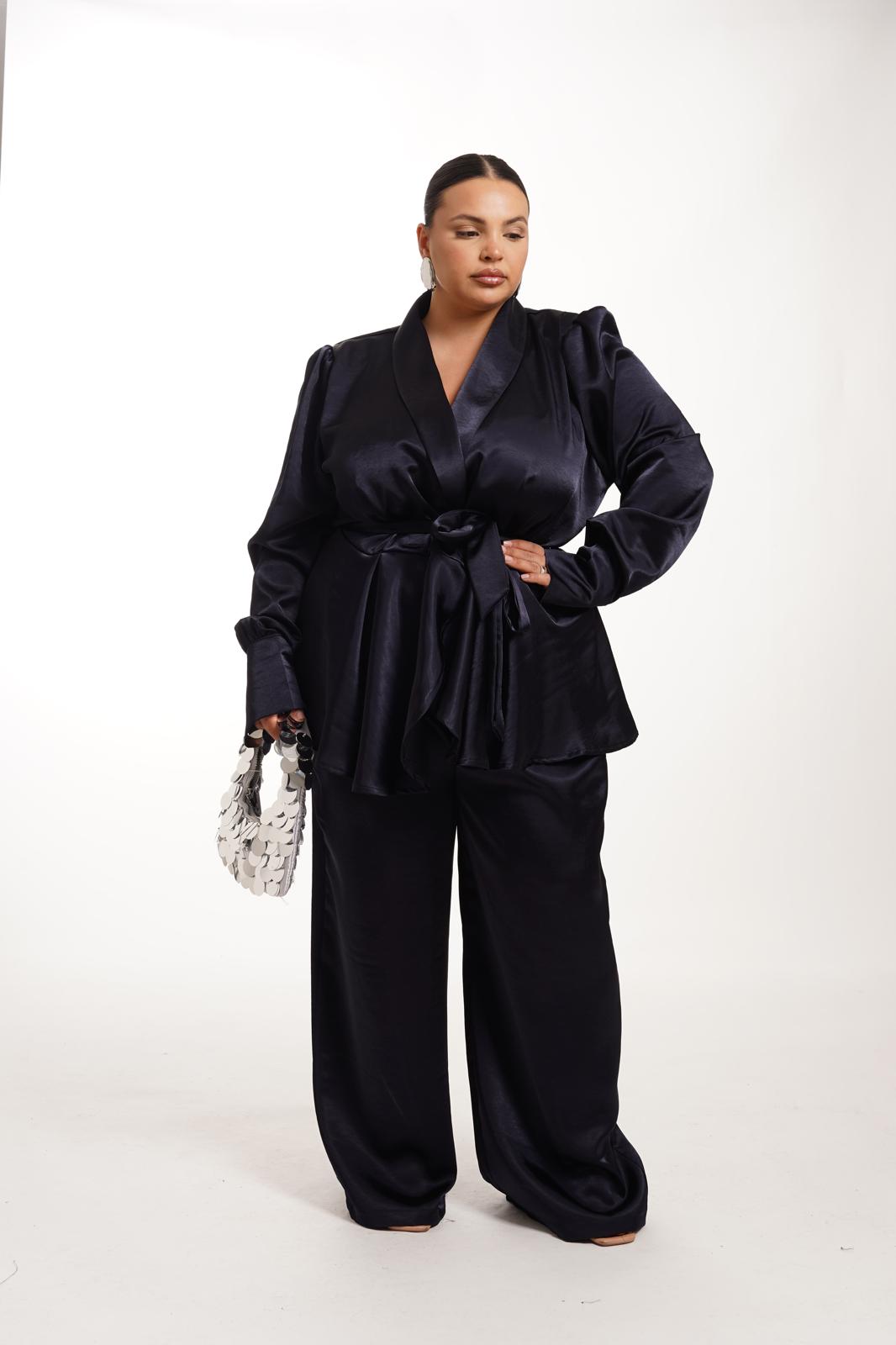 Tailleur In Raso Venice Blu
